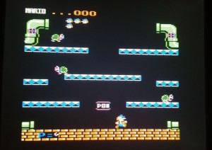 Mario Bros with the scanline filter enabled.